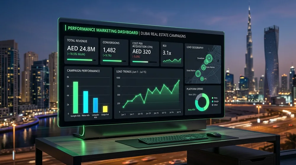 Performance Marketing Dashboard for Dubai Real Estate Campaigns