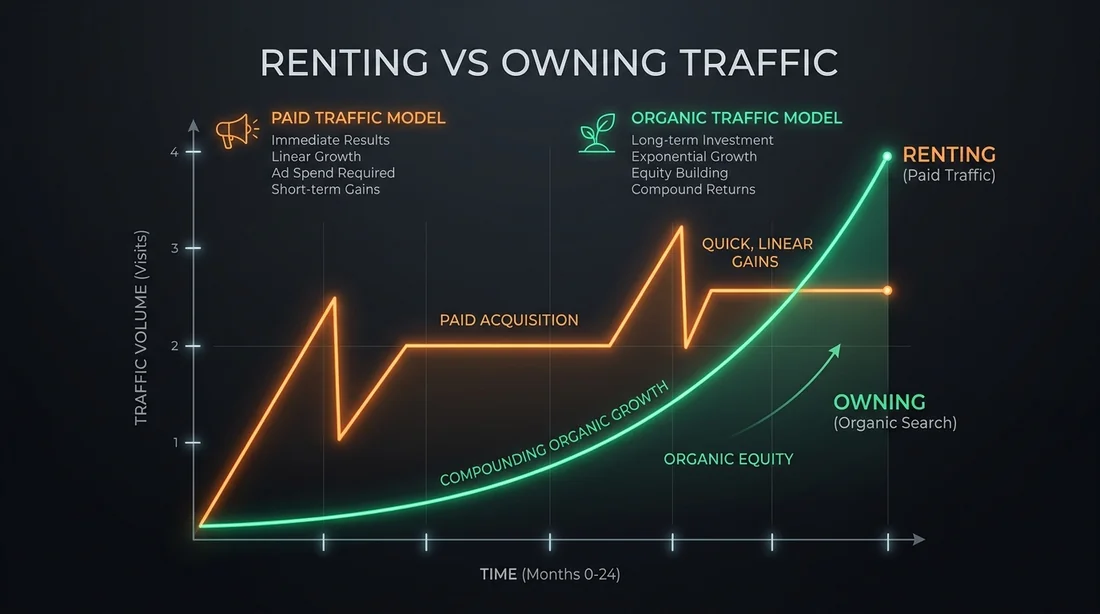 Renting vs Owning Traffic: Paid Acquisition vs Compounding Organic Growth