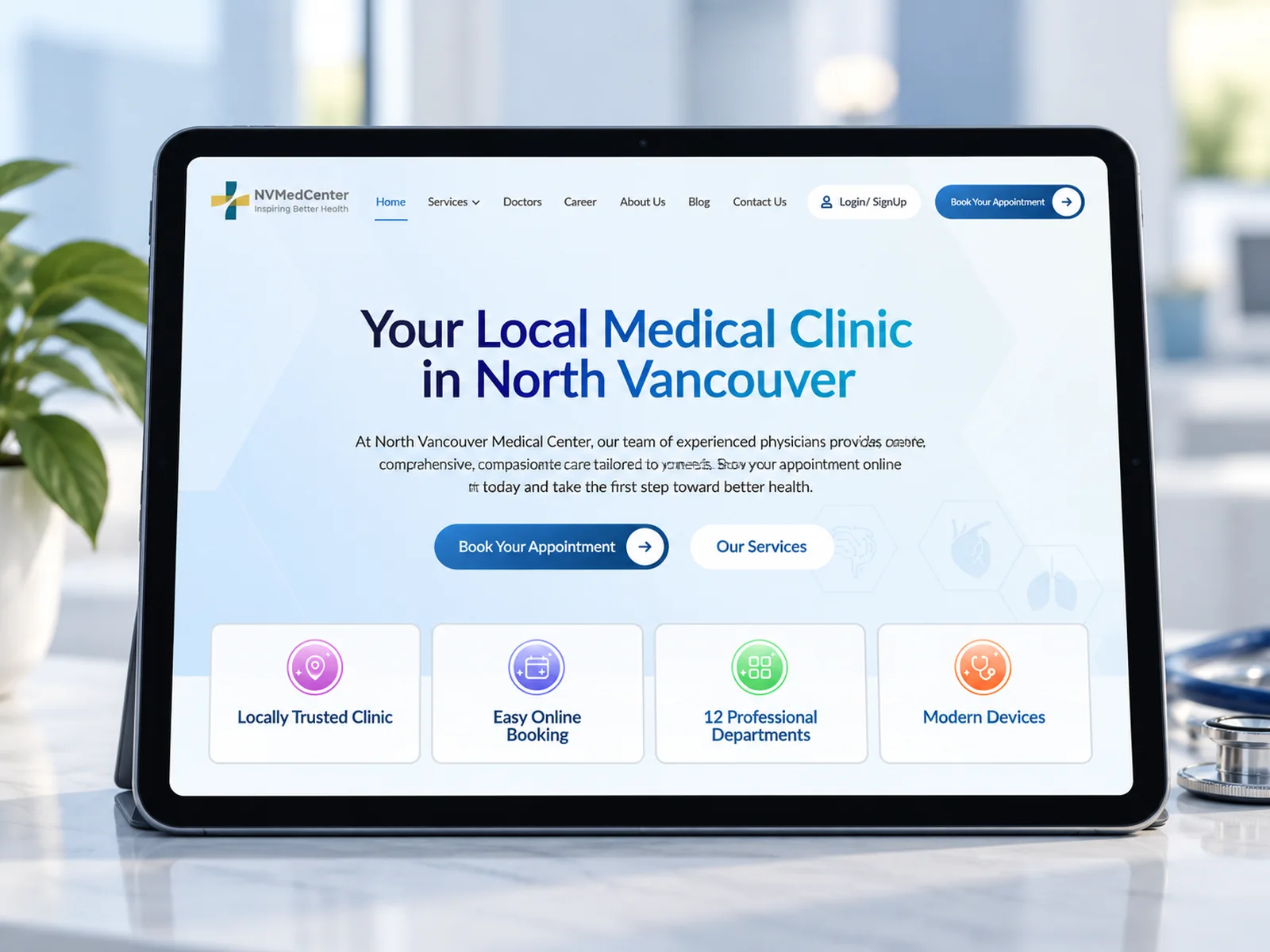 NV MedCenter tablet layout