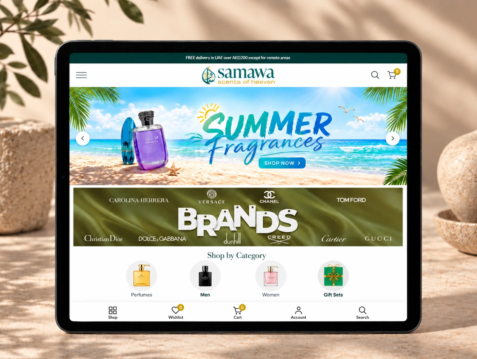 Samawa tablet layout